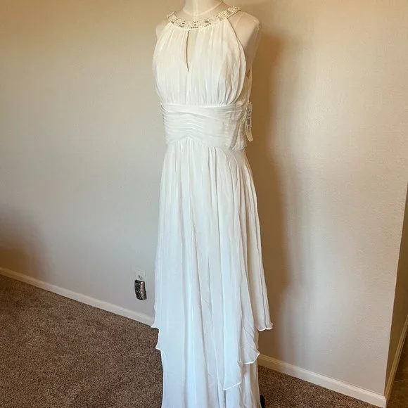 David's Bridal | Dresses | Db Studio Halter Top Wedding Dress Size |  Poshmark